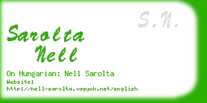 sarolta nell business card